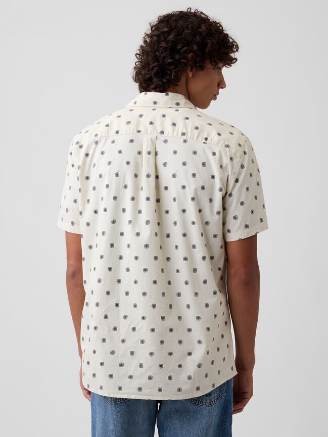 Stretch Poplin Shirt in Standard Fit gap stretch poplin shirt in standard fit