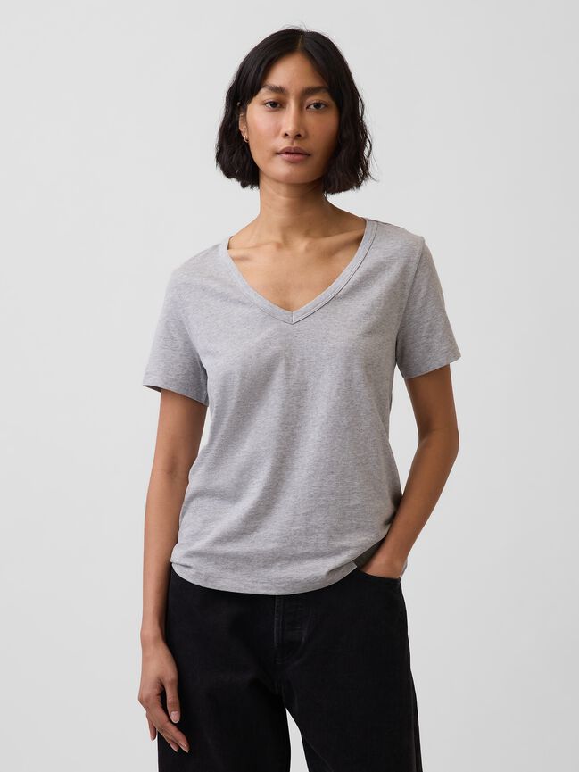 Organic Cotton VintageSoft V-Neck T-Shirt gap organic cotton vintagesoft v neck t shirt