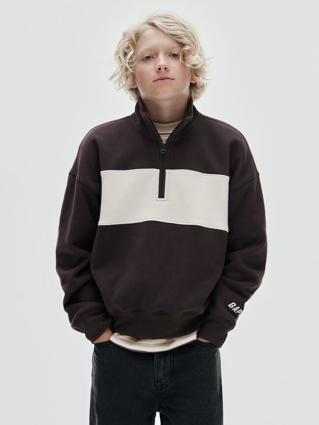 Kids VintageSoft Quarter-Zip Pullover gap kids vintagesoft quarter zip pullover