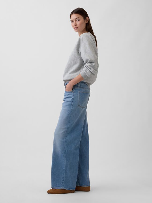 Mid Rise Wide-Leg Jeans gap mid rise wide leg jeans