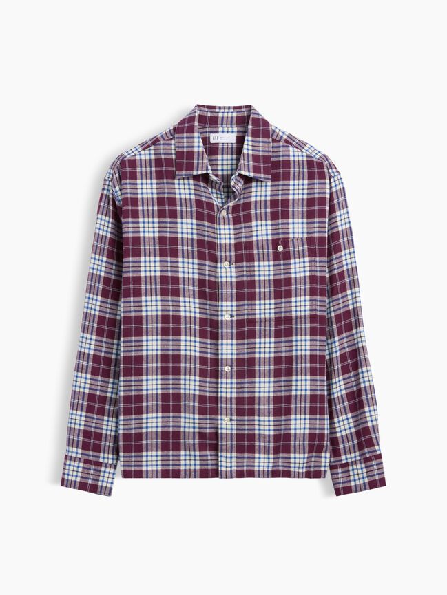 Flannel Shirt in Boxy Fit gap flannel shirt in boxy fit