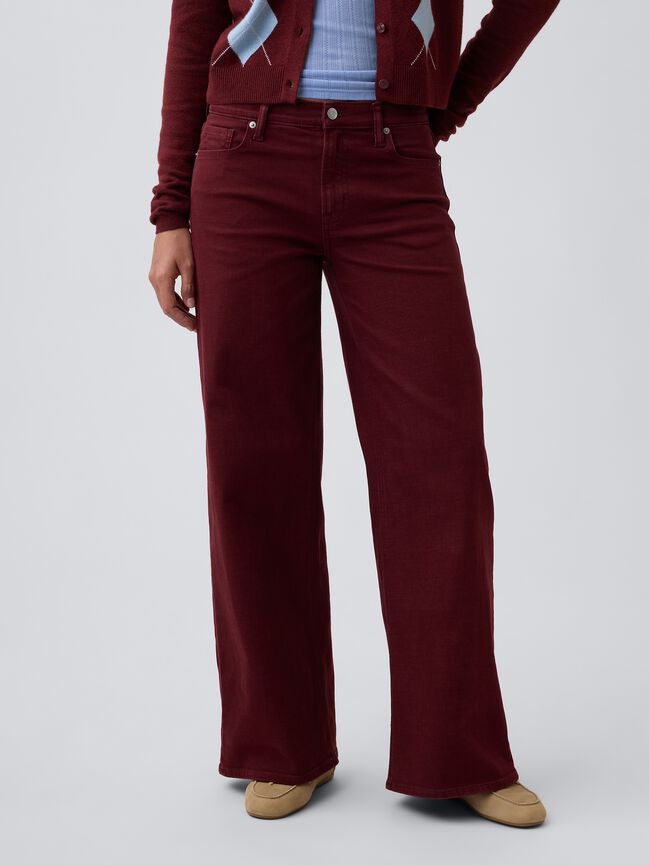 Mid Rise Wide-Leg Jeans gap mid rise wide leg jeans