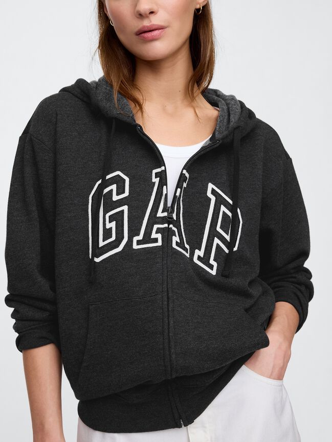 Relaxed Gap Logo Zip Hoodie relaxed gap logo zip hoodie