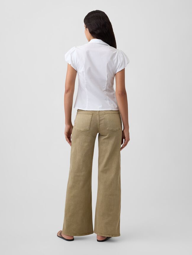 Mid Rise Wide-Leg Jeans gap mid rise wide leg jeans