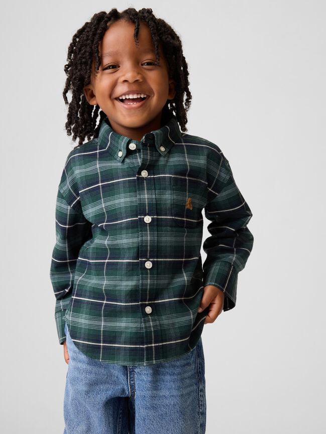 Baby & Toddler Print Oxford Big Shirt gap baby toddler print oxford big shirt