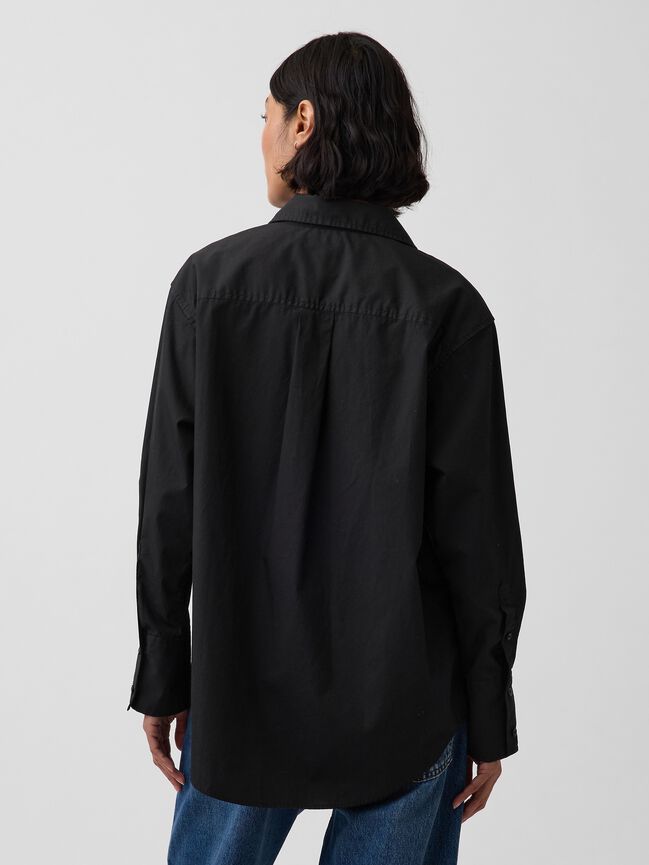Organic Cotton Poplin Big Shirt gap organic cotton poplin big shirt