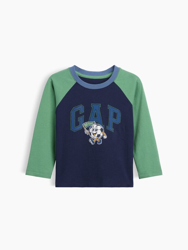 تي شيرت babyGap بألوان متباينة وشعار تي شيرت babygap بألوان متباينة وشعار
