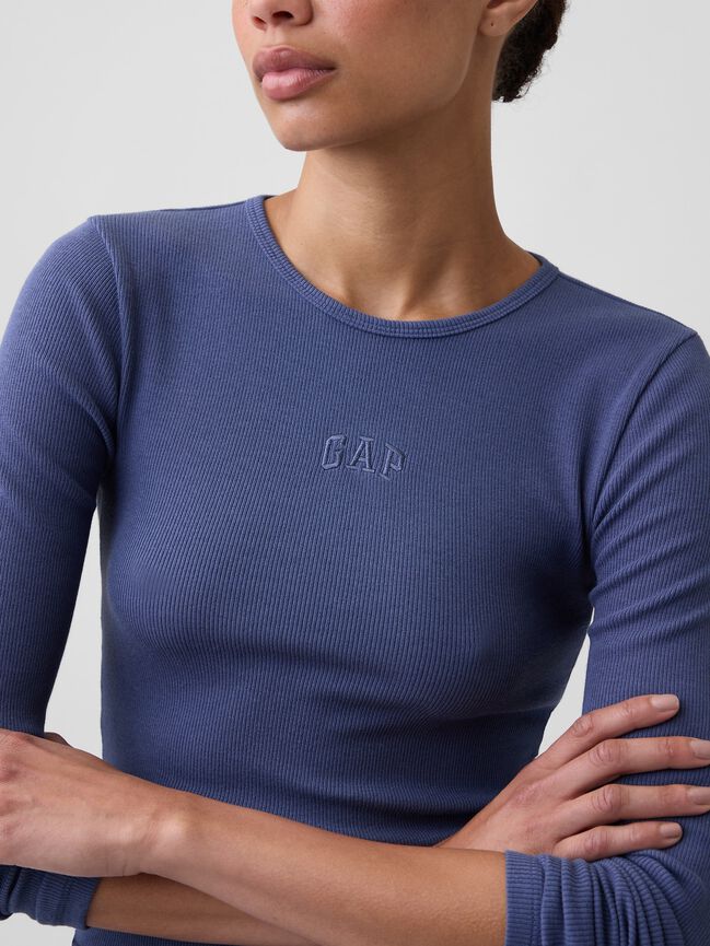Modern Rib Gap Logo T-Shirt modern rib gap logo t shirt