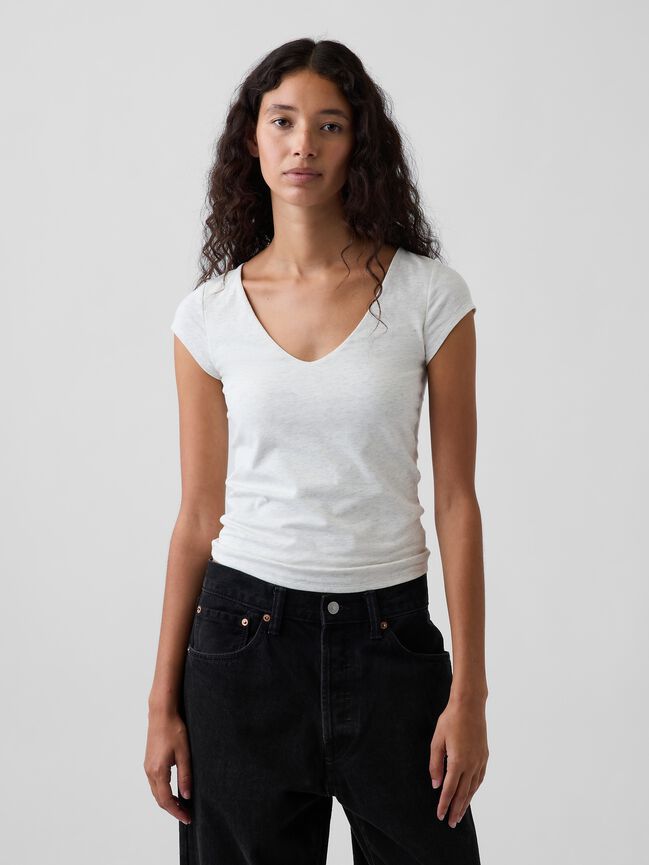 CloseKnit Jersey V-Neck T-Shirt gap closeknit jersey v neck t shirt