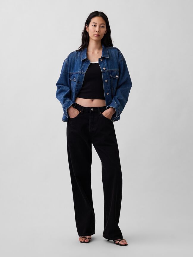 جاكيت دينيم أيقوني أوفرسايز gap جاكيت دينيم أيقوني أوفرسايز