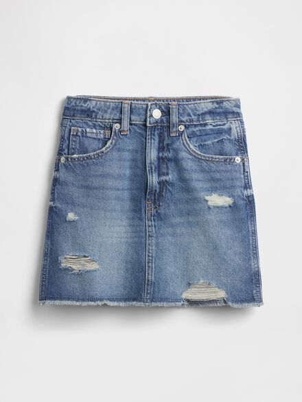 gap تنورة دينيم بخصر عالٍ للأطفال gap تنورة دينيم بخصر عالٍ للأطفال