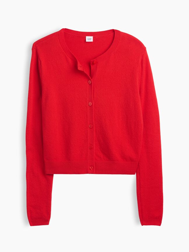 CashSoft Cropped Crewneck Cardigan gap cashsoft cropped crewneck cardigan