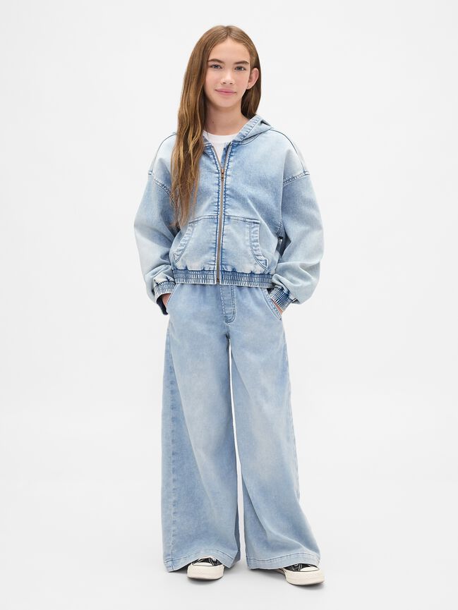 Kids Knit Denim Zip Hoodie gap kids knit denim zip hoodie