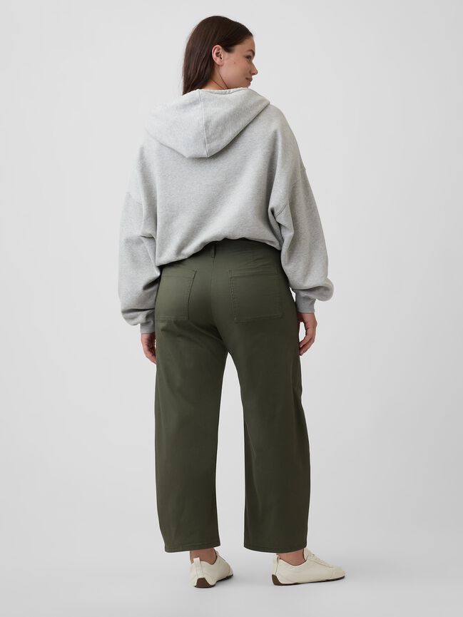 Mid Rise Barrel Khakis gap mid rise barrel khakis