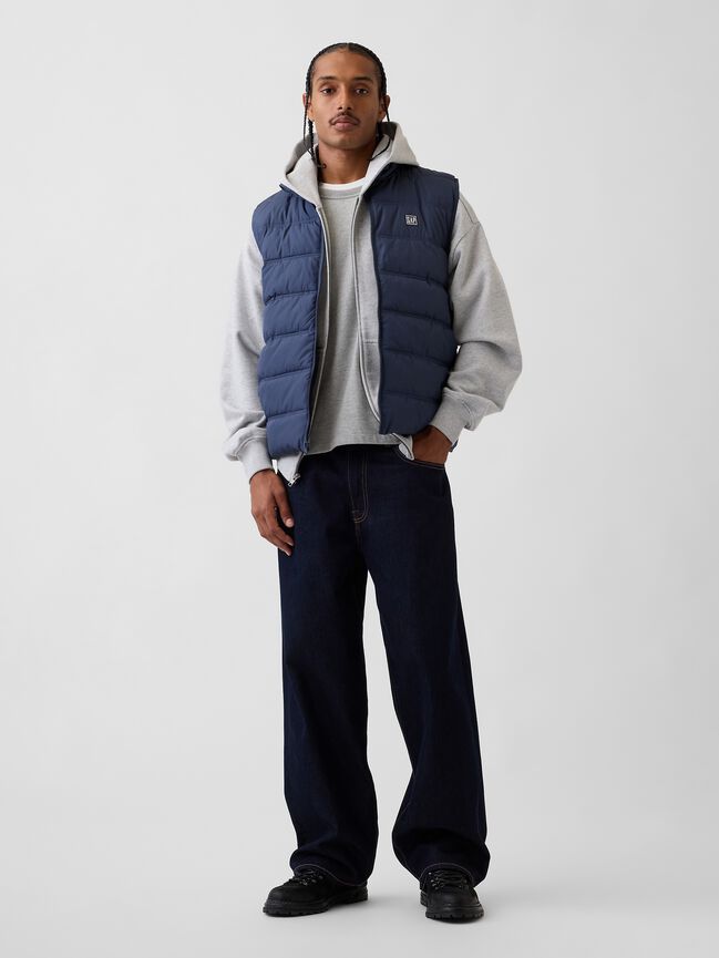 Relaxed Puffer Vest gap relaxed puffer vest