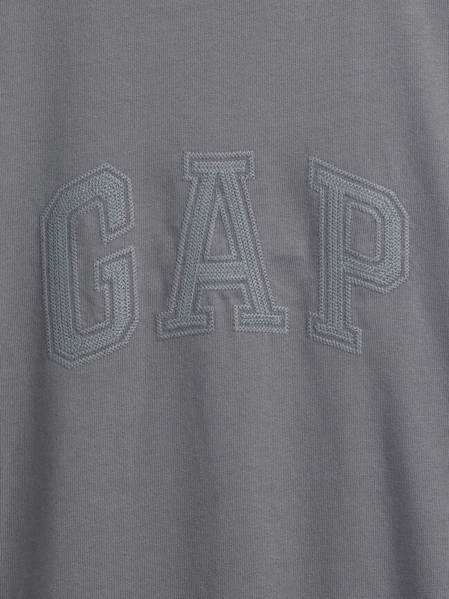 تي شيرت قصير مريح سميك بشعار Gap تي شيرت قصير مريح سميك بشعار gap