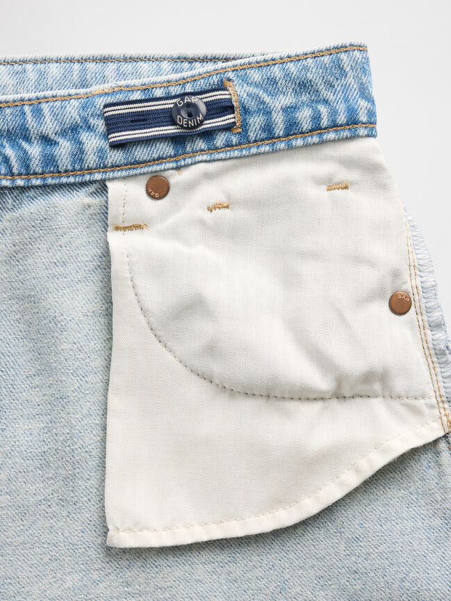 جينز واسع بخصر منخفض للأطفال gap جينز واسع بخصر منخفض للأطفال