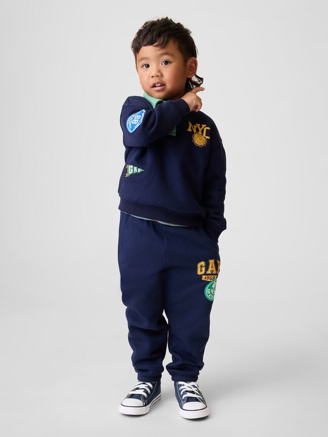Baby & Toddler VintageSoft Varsity Logo Sweatpants gap baby toddler vintagesoft varsity logo sweatpants