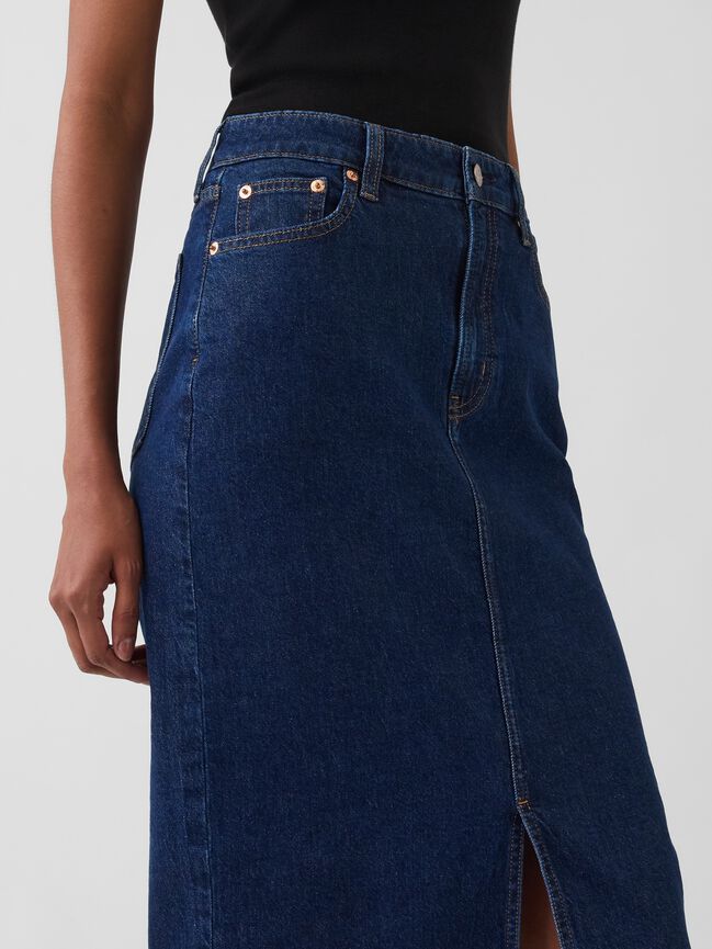 Denim Midi Pencil Skirt gap denim midi pencil skirt