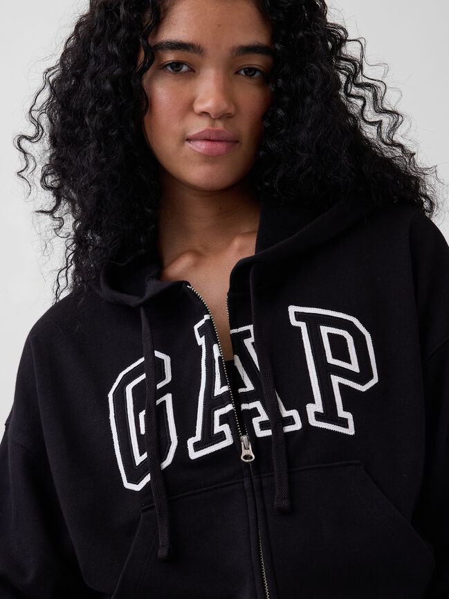 Oversized Gap Logo French Terry Zip Hoodie oversized gap logo french terry zip hoodie