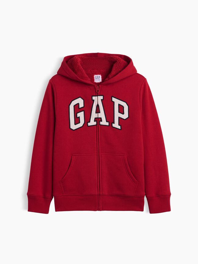 Kids Sherpa-Lined Zip Hoodie gap kids sherpa lined zip hoodie