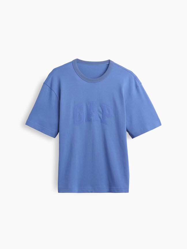 Heavyweight Relaxed Gap Logo Crop T-Shirt heavyweight relaxed gap logo crop t shirt