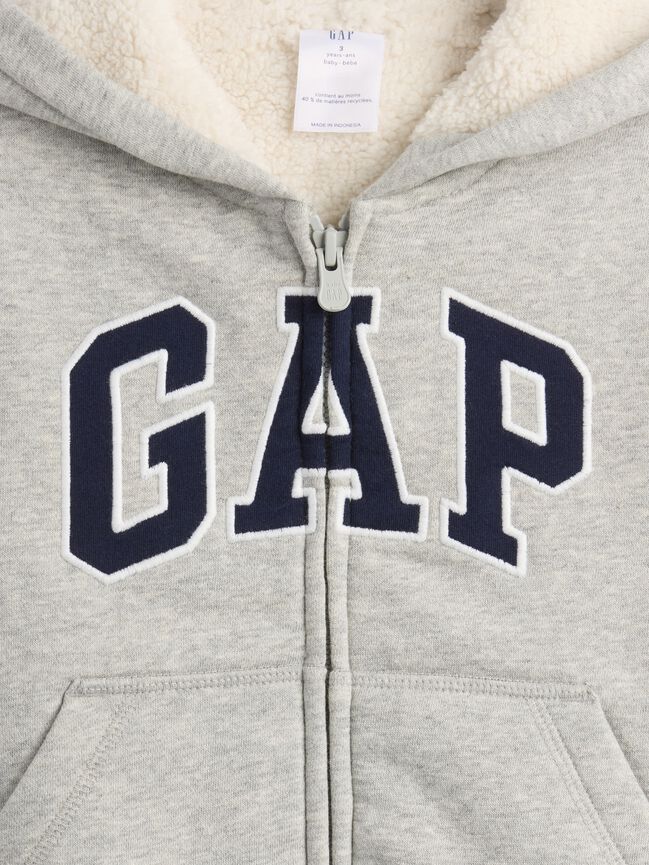 babyGap Logo Sherpa Zip Hoodie babygap logo sherpa zip hoodie