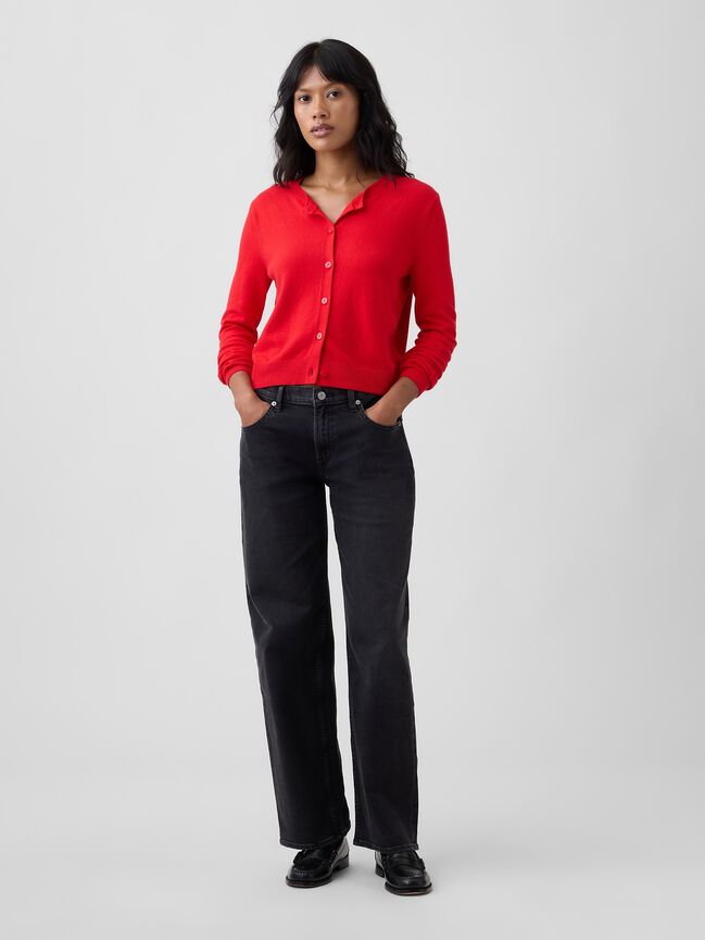 CashSoft Cropped Crewneck Cardigan gap cashsoft cropped crewneck cardigan