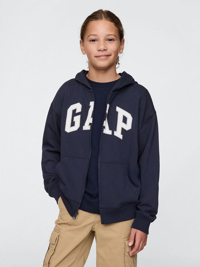 Kids Relaxed Gap Logo Zip Hoodie kids relaxed gap logo zip hoodie