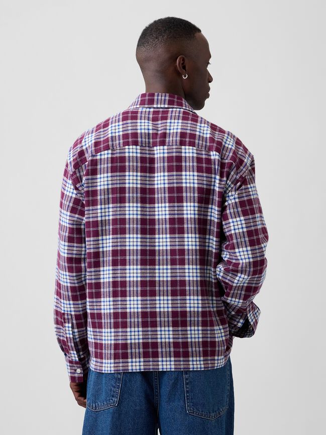 Flannel Shirt in Boxy Fit gap flannel shirt in boxy fit