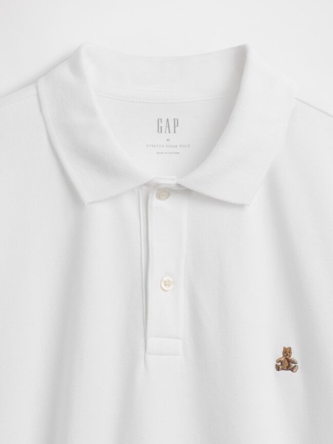قميص بولو بيكيه مطاطي بدب برانان gap قميص بولو بيكيه مطاطي بدب برانان