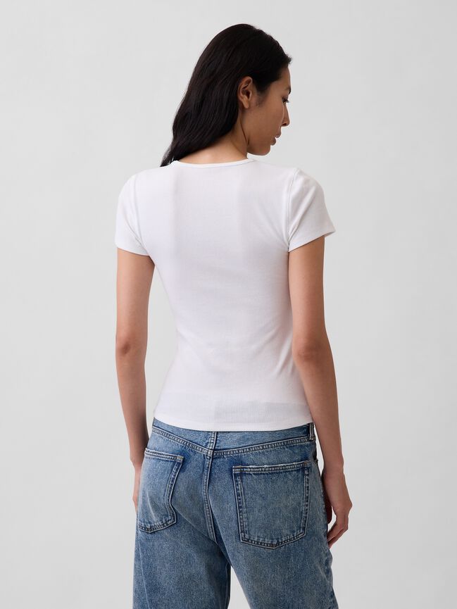 Modern Rib Gap Logo T-Shirt modern rib gap logo t shirt