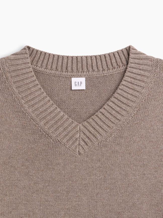 Oversized V-Neck Sweater gap oversized v neck sweater