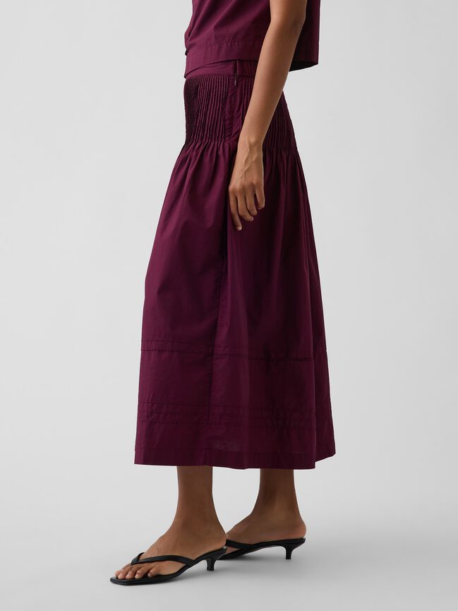 Poplin Pintuck Maxi Skirt gap poplin pintuck maxi skirt