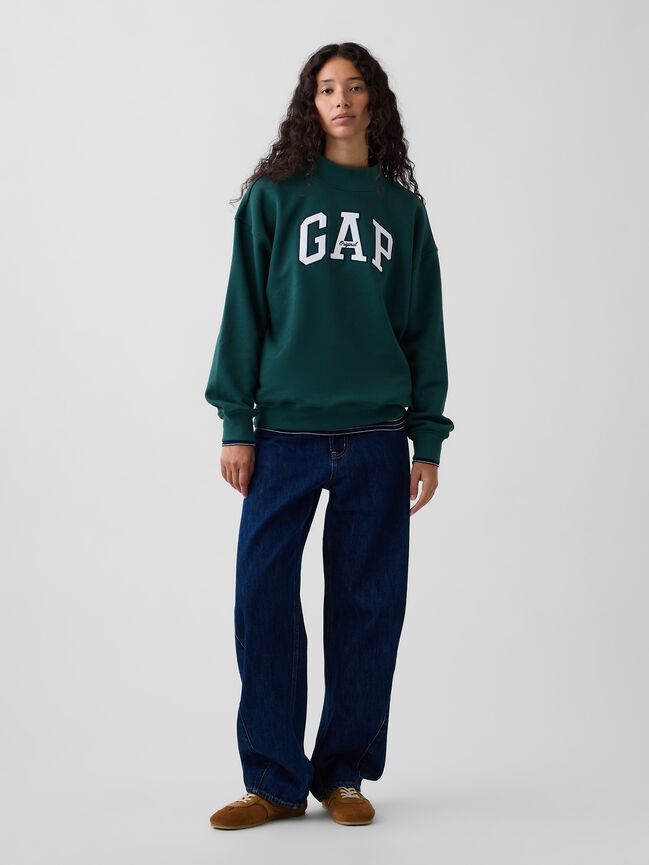 VintageSoft Oversized Mockneck Logo Sweatshirt gap vintagesoft oversized mockneck logo sweatshirt