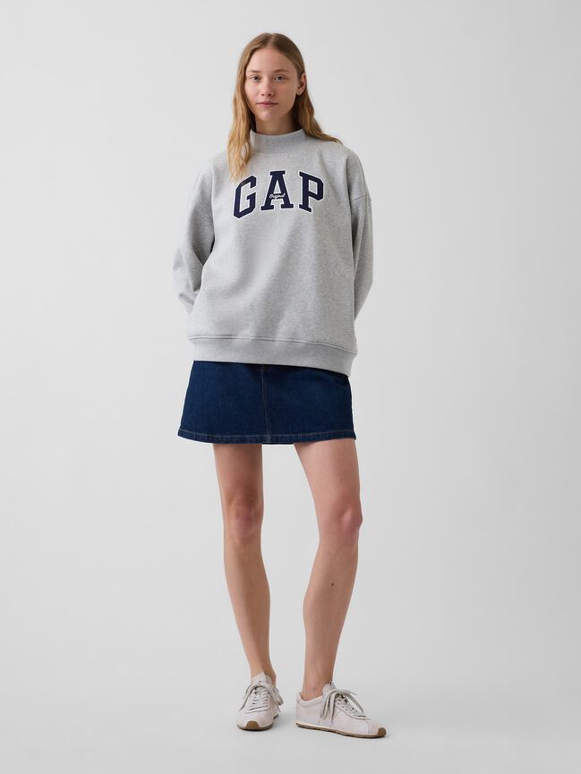 VintageSoft Oversized Mockneck Logo Sweatshirt gap vintagesoft oversized mockneck logo sweatshirt