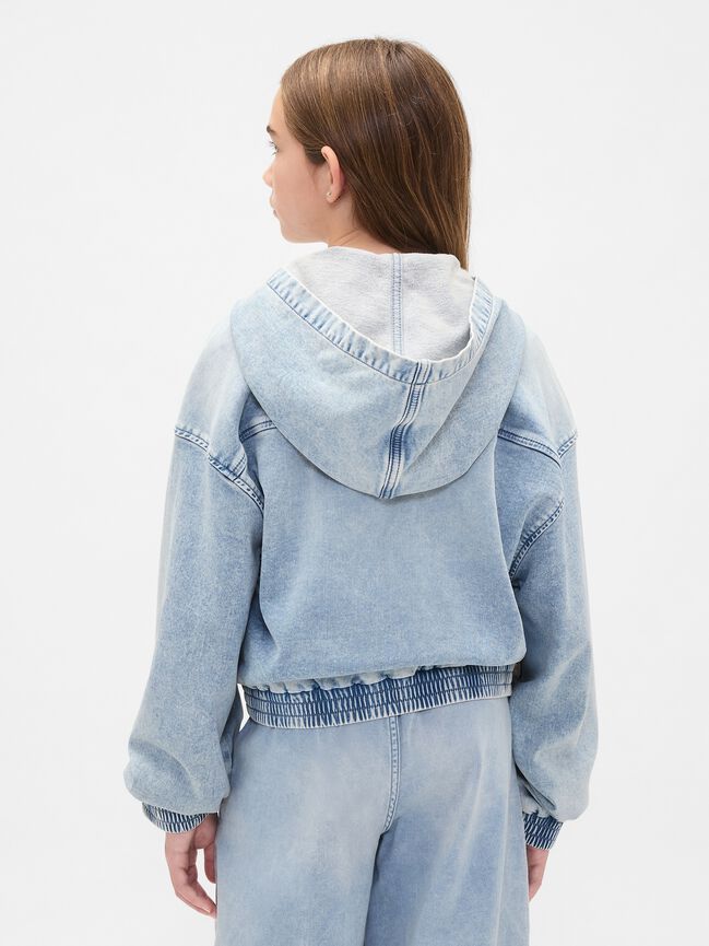 Kids Knit Denim Zip Hoodie gap kids knit denim zip hoodie