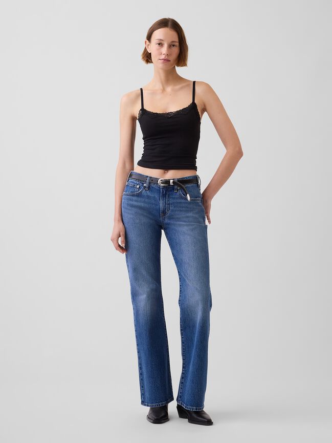 Mid Rise Relaxed Flare Jeans gap mid rise relaxed flare jeans