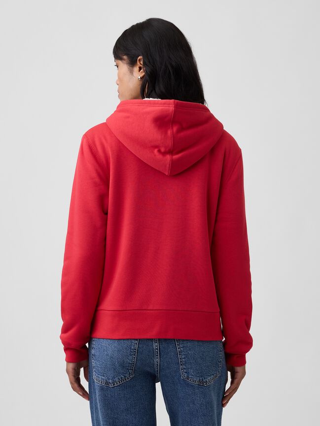 Relaxed Gap Logo Sherpa-Lined Zip Hoodie relaxed gap logo sherpa lined zip hoodie