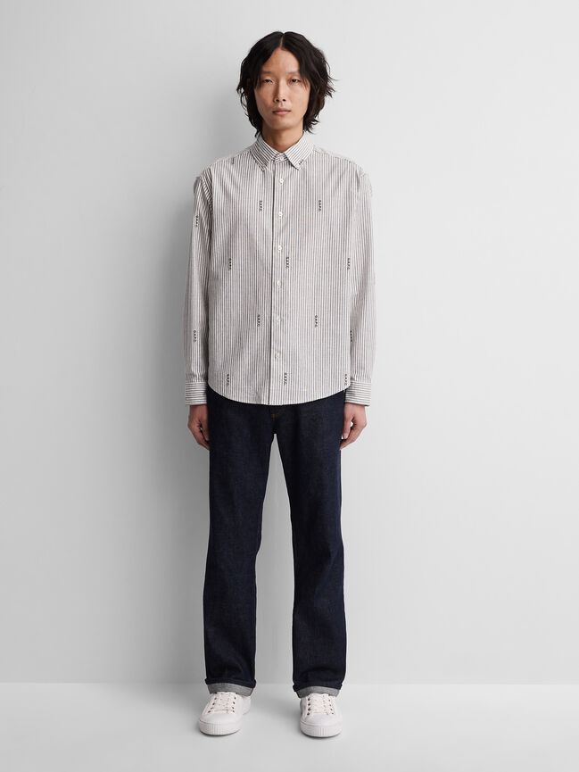 Gap × A.P.C. Relaxed Logo Oxford Shirt gap a p c relaxed logo oxford shirt