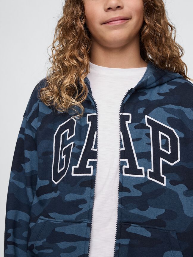 Kids Relaxed Gap Logo Zip Hoodie kids relaxed gap logo zip hoodie