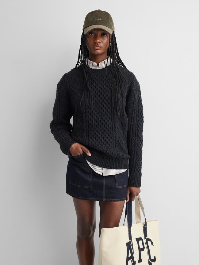 Gap × A.P.C. Wool Cable-Knit Sweater gap a p c wool cable knit sweater