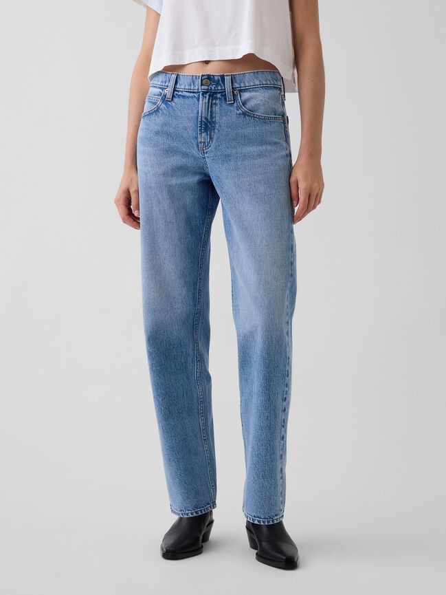 Mid Rise Straight Taper Jeans gap mid rise straight taper jeans