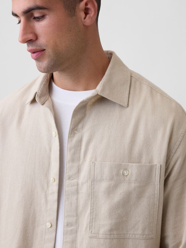Flannel Shirt in Boxy Fit gap flannel shirt in boxy fit