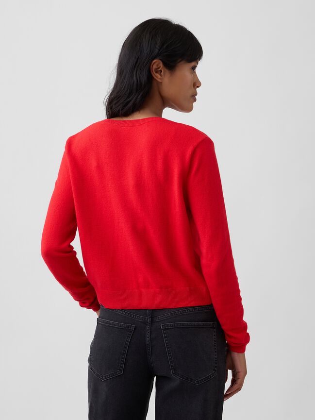 CashSoft Cropped Crewneck Cardigan gap cashsoft cropped crewneck cardigan