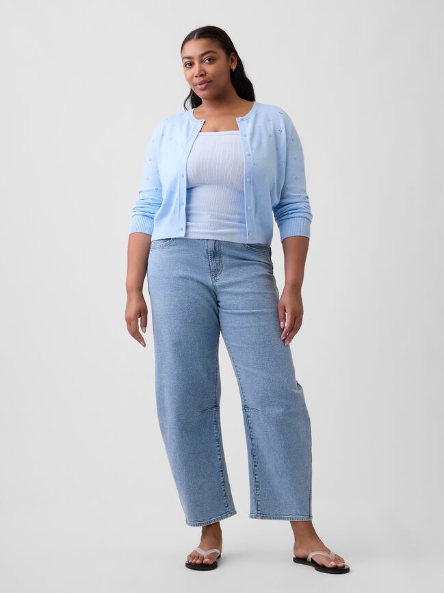 High Rise Barrel Jeans gap high rise barrel jeans