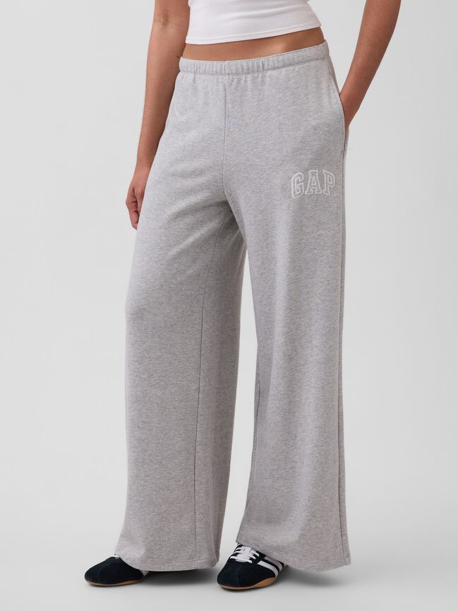 Gap Logo French Terry Wide-Leg Joggers gap logo french terry wide leg joggers