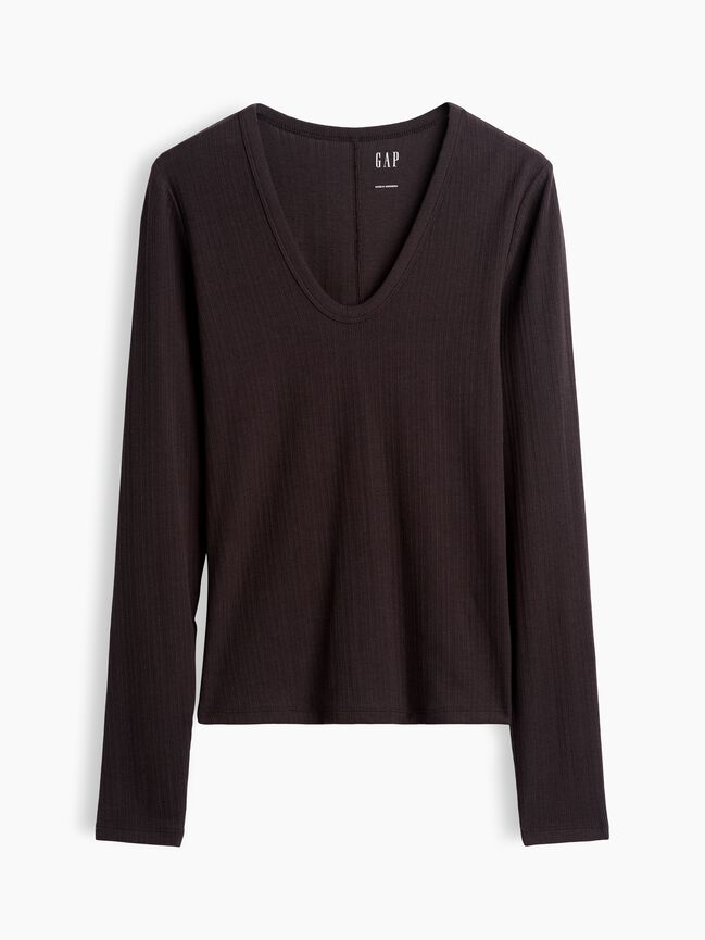 Variegated Rib Top gap variegated rib top