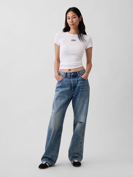 modern rib gap logo t shirt modern rib gap logo t shirt