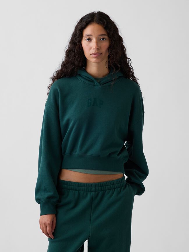 VintageSoft Crop Logo Hoodie gap vintagesoft crop logo hoodie